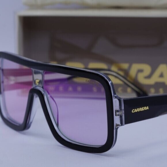 Carrera FLAGLAB 14 07C5 TE Shield Sunglasses - Black/Multilayer Violet - Picture 4 of 9